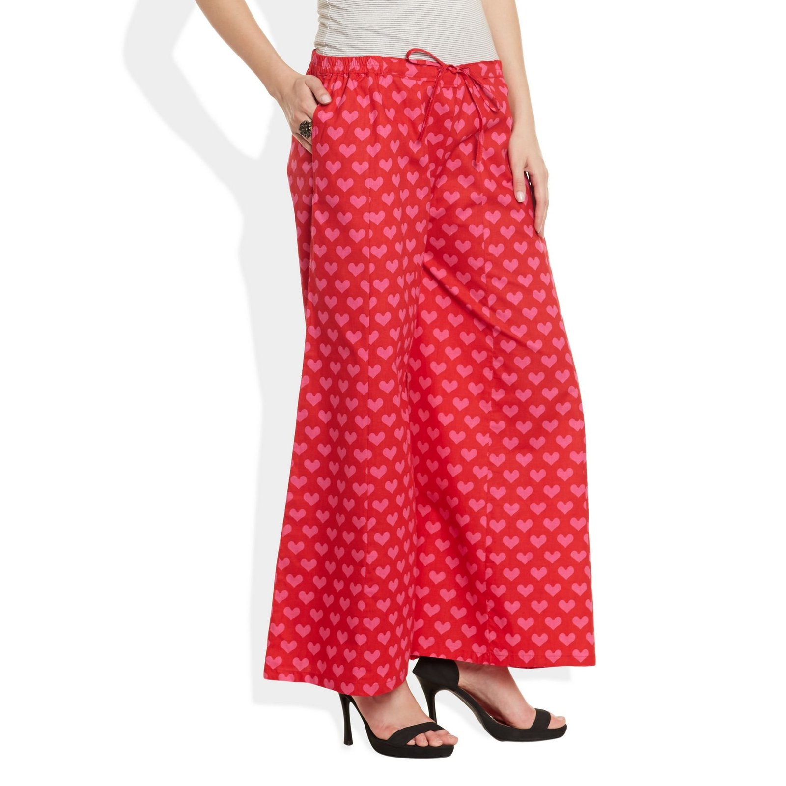 cotton printed palazzo pants