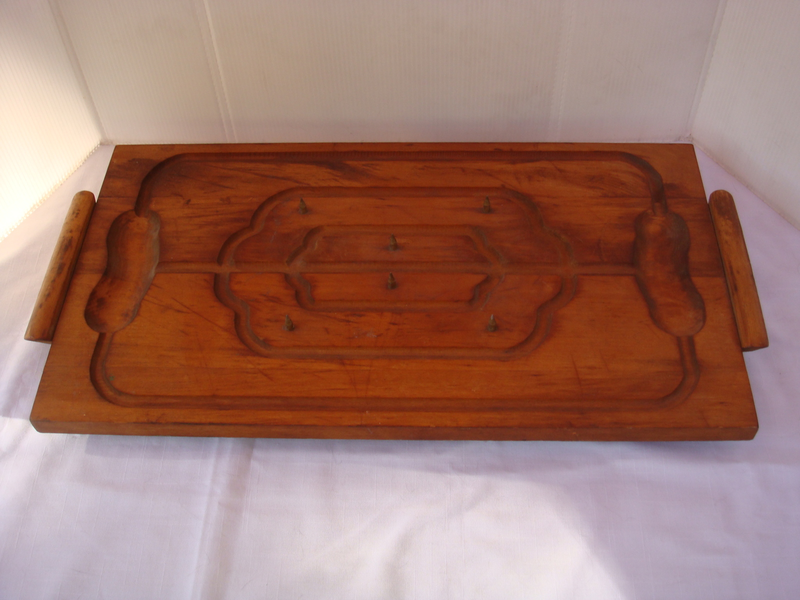 VINTAGE WOODEN MEAT CARVING TRAY 1940'S/1950'S BEAUTIFUL MINIMAL USE