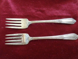 2 Silver-plate Salad/Desert Forks by WM Rogers International Silver (#0800) - $13.99