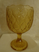GOLDEN/AMBER GLASS GOBLET (#0350) - $7.99