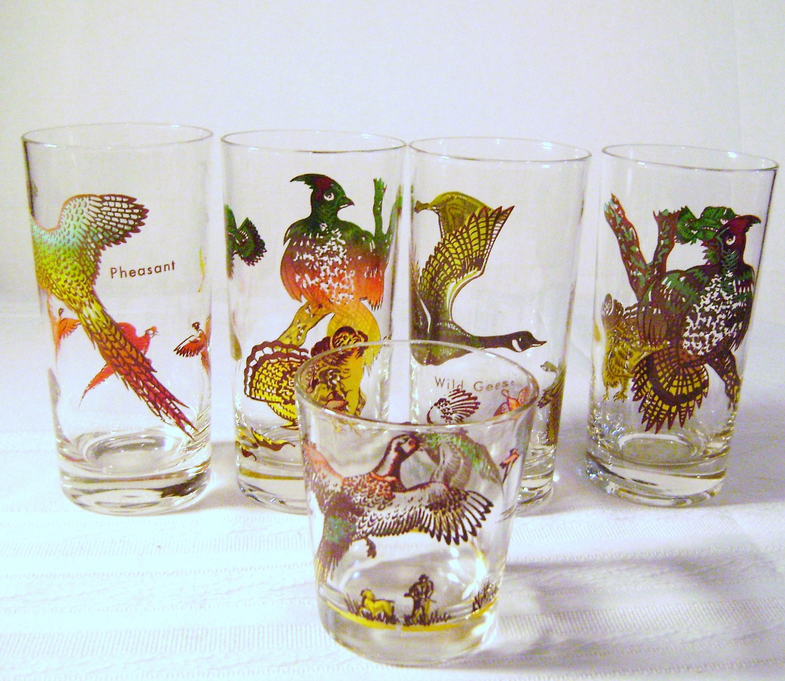 Pheasant Glassware by Hazel Atlas