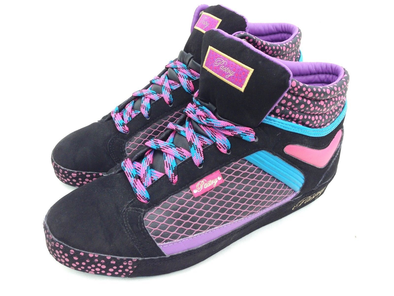 Pastry Cookie Fashion High Top Sneakers Leather Womens 9 Excellent Hot