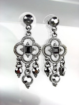 Urban Anthropologie Antique Gun Metal Marcasite Crystals Chandelier Earrings - $21.99