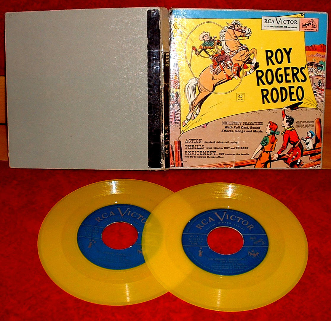 Roy Rogers Rodeo Story Book Album 45s records RCA Nipper Series - Records