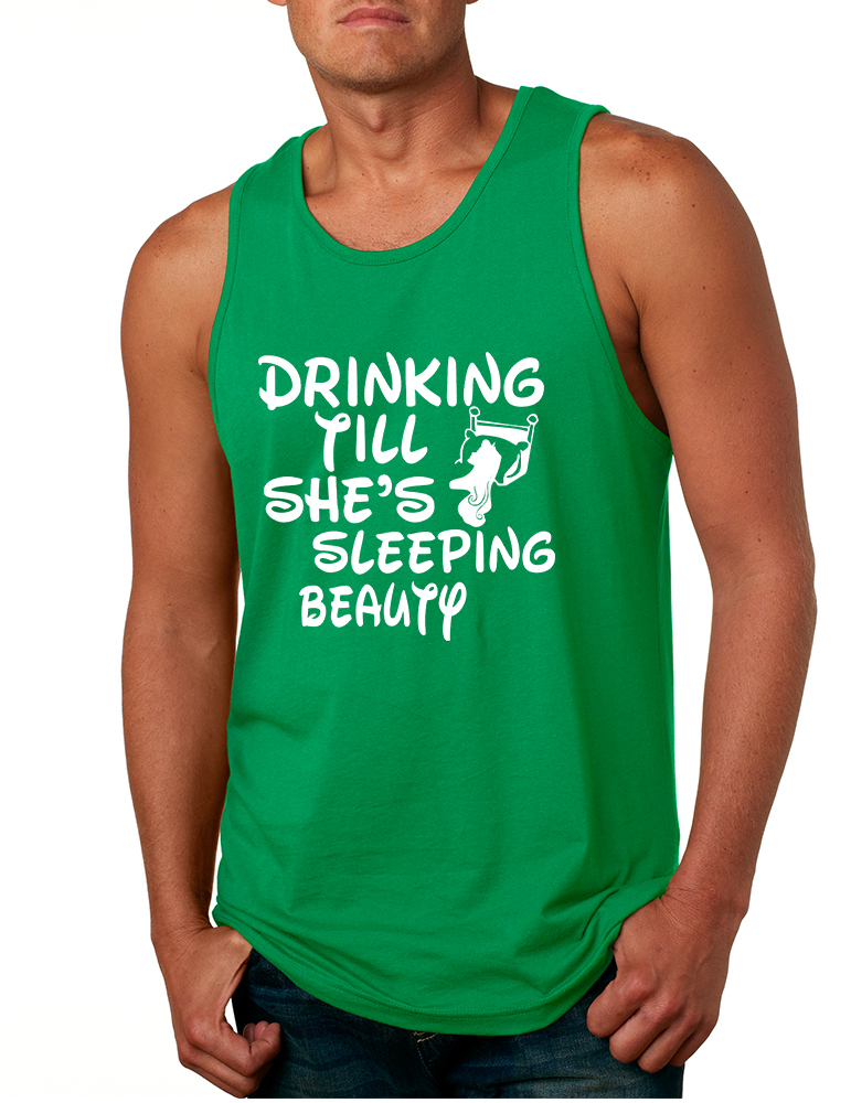 Primary image for Men's Tank Top Drinking Till She's Sleeping Beauty Party Top
