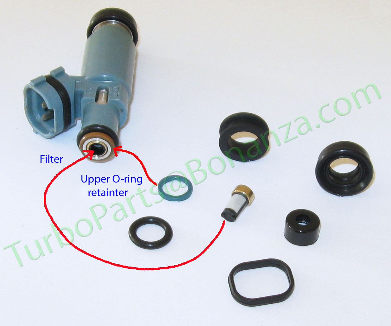Denso Top Feed Fuel Injector Repair Seal ORing kit for Subaru Mazda