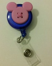 Mickey Mouse badge reel key ID holder lanyard retractable Disney scrubs nurse  - $8.99
