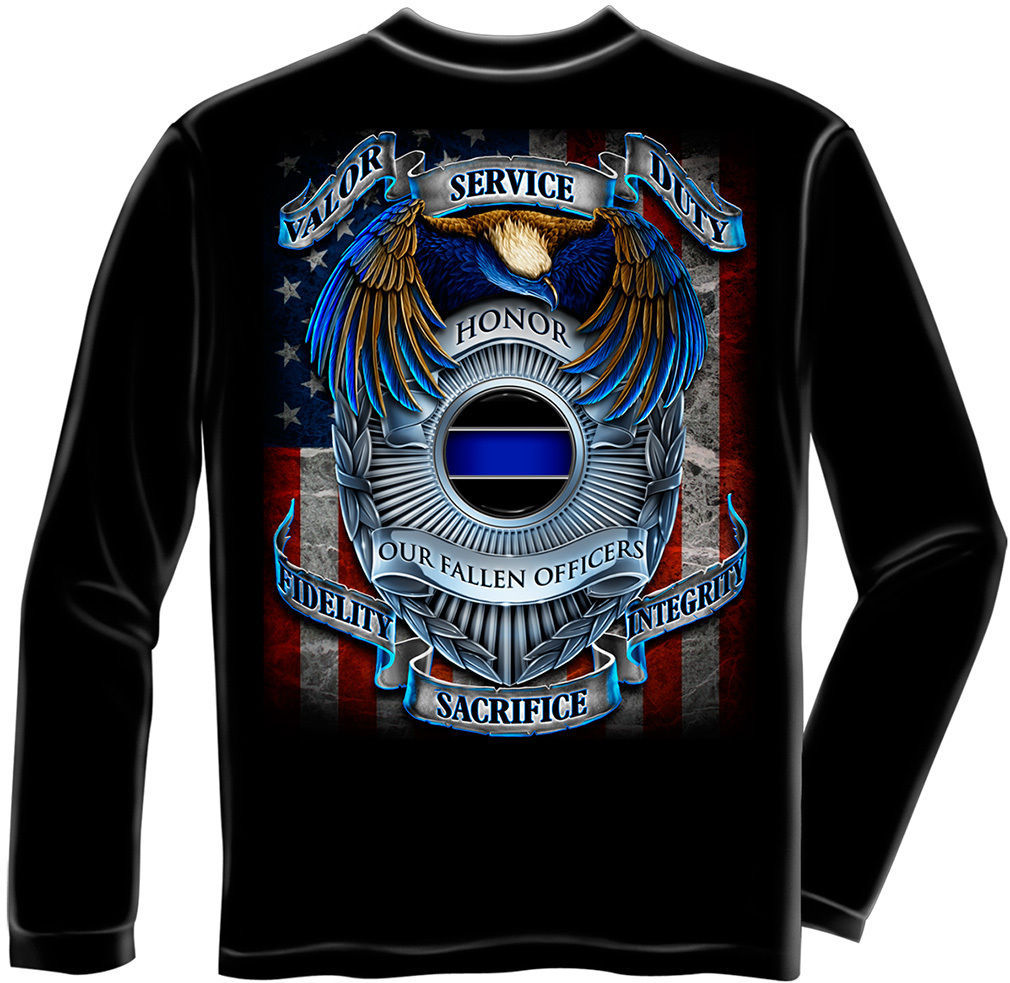 New Law Enforcement Fallen Officers Long Sleeve T Shirt Police Dept Shirt Shirts 9534