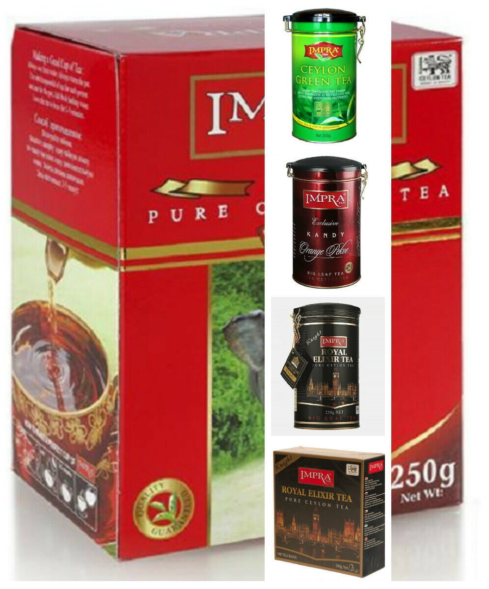 Impra Tea Big Leaf, Royal Elixir, Kandy Green Pure Ceylon Tea 5 x ...