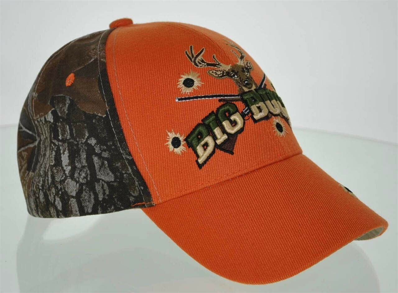NEW! BIG BUCK HUNTER HUNT DEER BUCK OUTDOOR SPORTS CAP HAT ORANGE CAMO