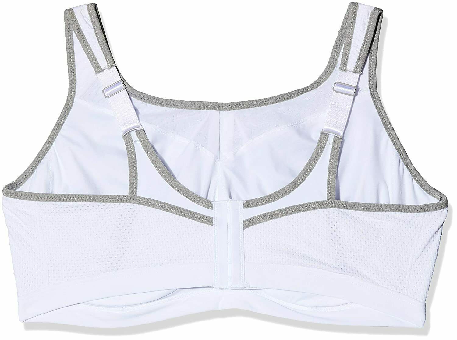 GLAMORISE White/Grey High Impact Wonderwire Sports Bra, US 34H, UK 34FF ...