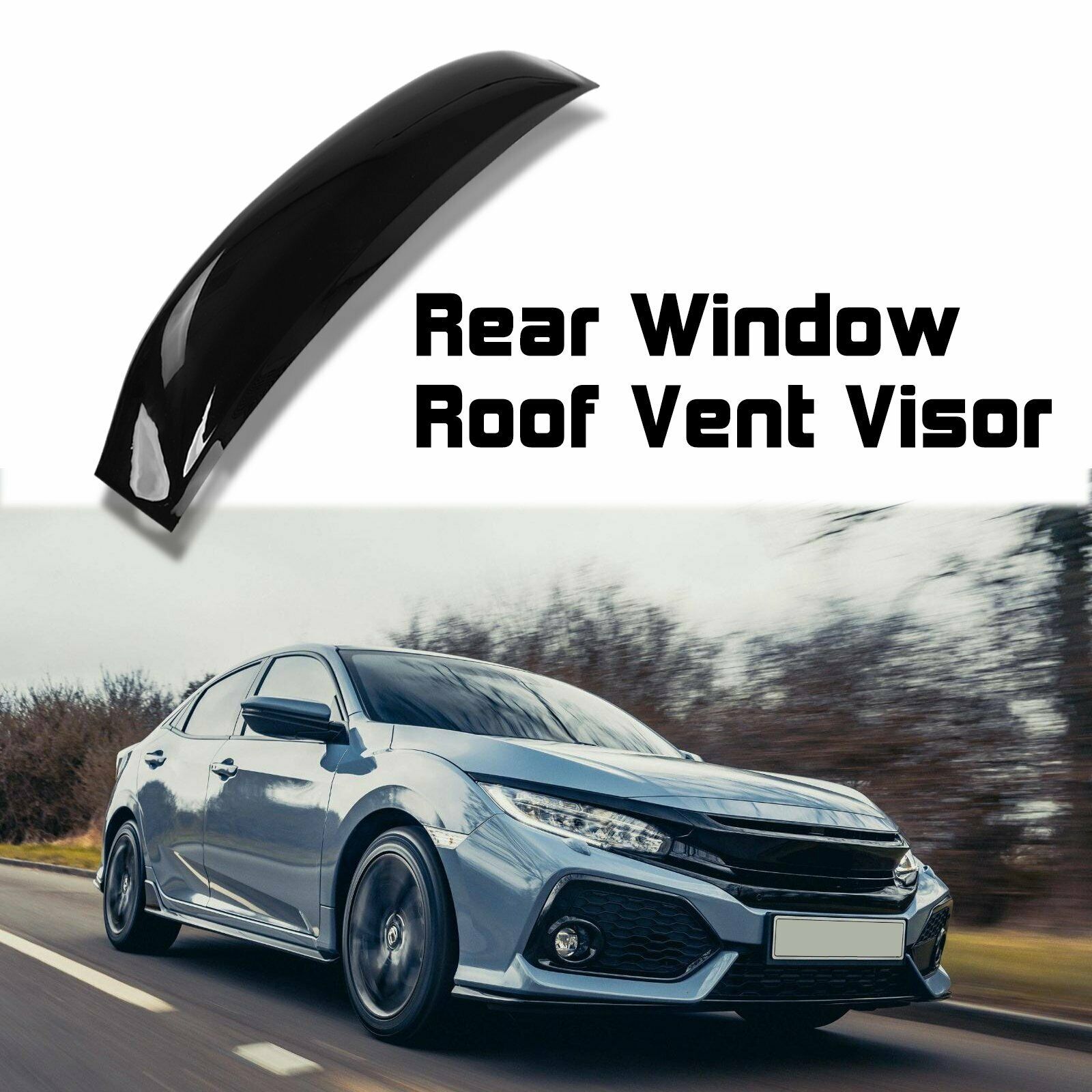 ABS Rear Window Roof Vent Visor Spoiler Wing For 2006-2011 Honda Civic 4DR Sedan