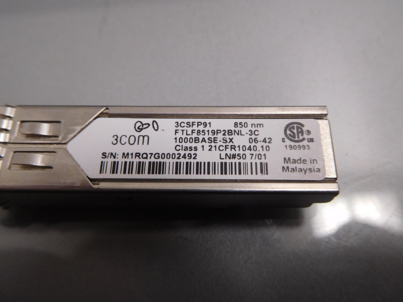 3Com Compatible AXIOM 3CSFP91 1000BASE-SX SFP TRANSCEIVER NEW 3 PCS