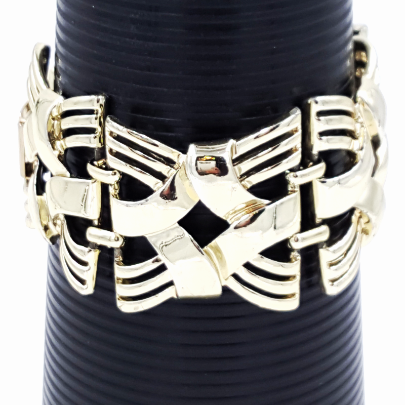 Coro Gold Basket Weave Bracelet, Mid Century Vintage Bracelets