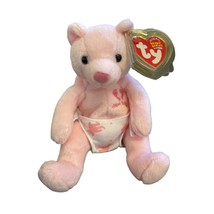 Ty Beanie Baby Its A Girl New Baby Pink Bear Diaper Stuffed Animal 2003 - $18.80