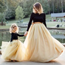 YELLOW Mother Daughter TUTU Skirt Set , Baby Shower Photography Props image 1