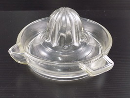 Vintage HEAVY Glass Reamer Juicer 6&quot;  Citrus Squeezer w/ Handle &amp; Pour S... - $6.92