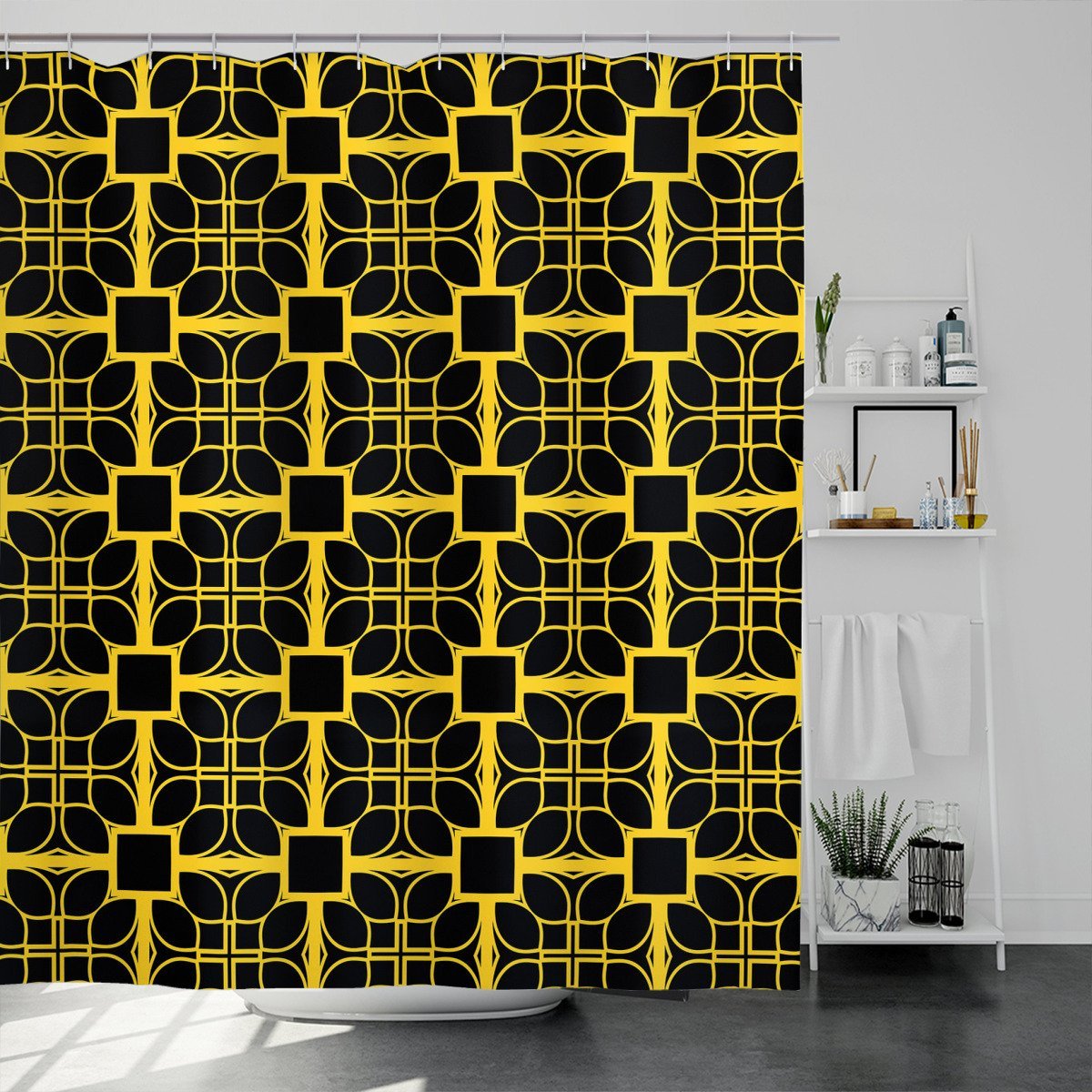 Vintage Art Deco Style Shower Curtain Shower Curtains