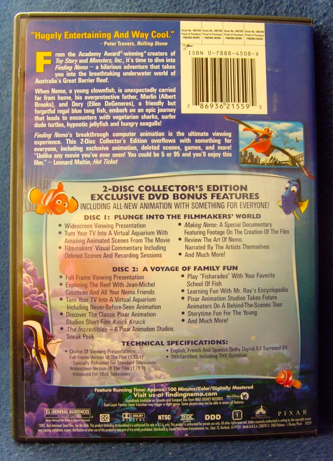 Finding Nemo Dvd 03 2 Disc Set Mint And Similar Items