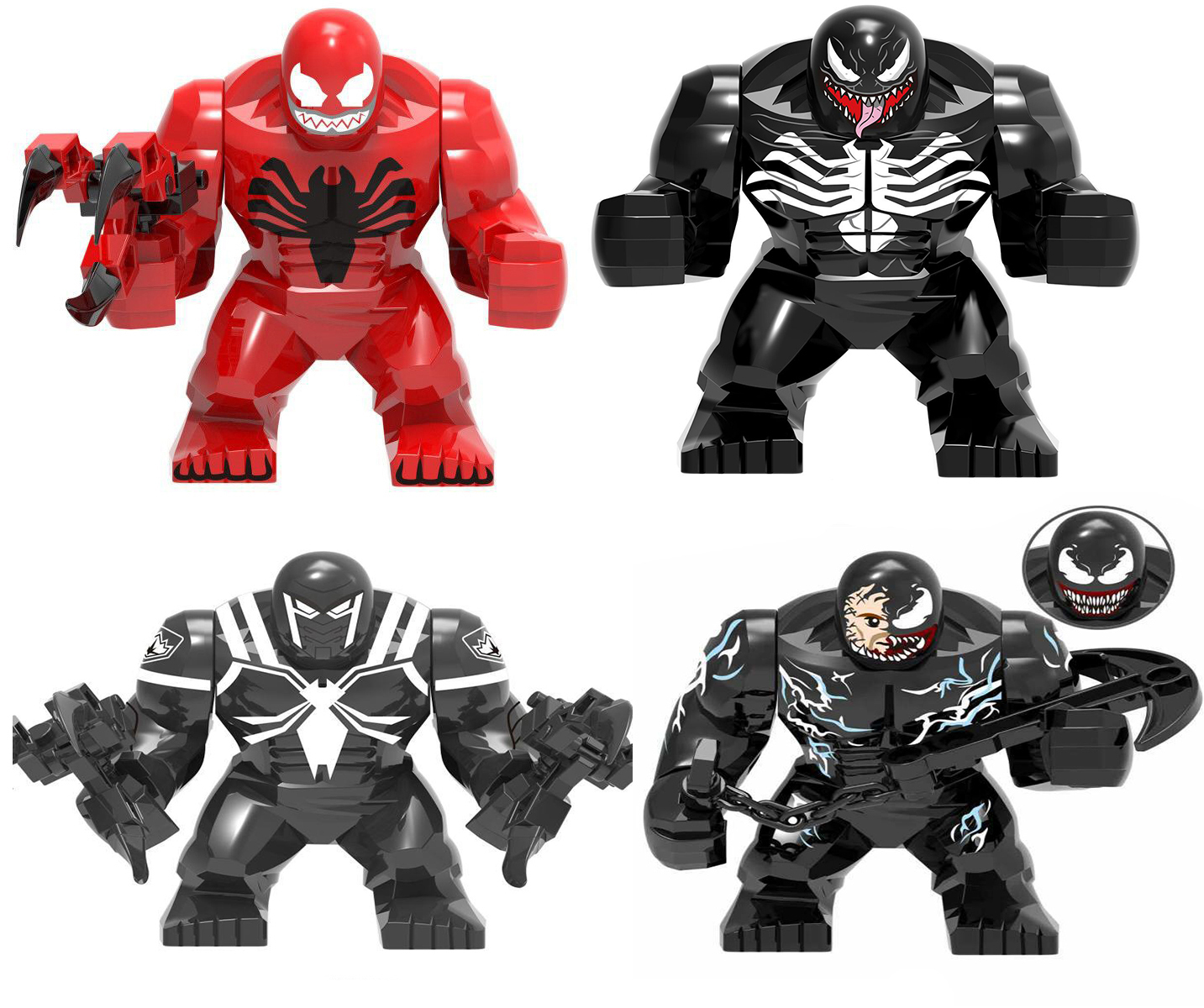 4pcs Different Styles LARGE VENOM Collection Minifigures Bricks Toy Gift