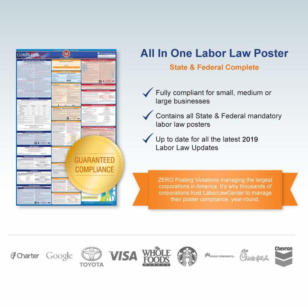 2019 California Labor Law Poster – State, Federal, OSHA Compliant ...
