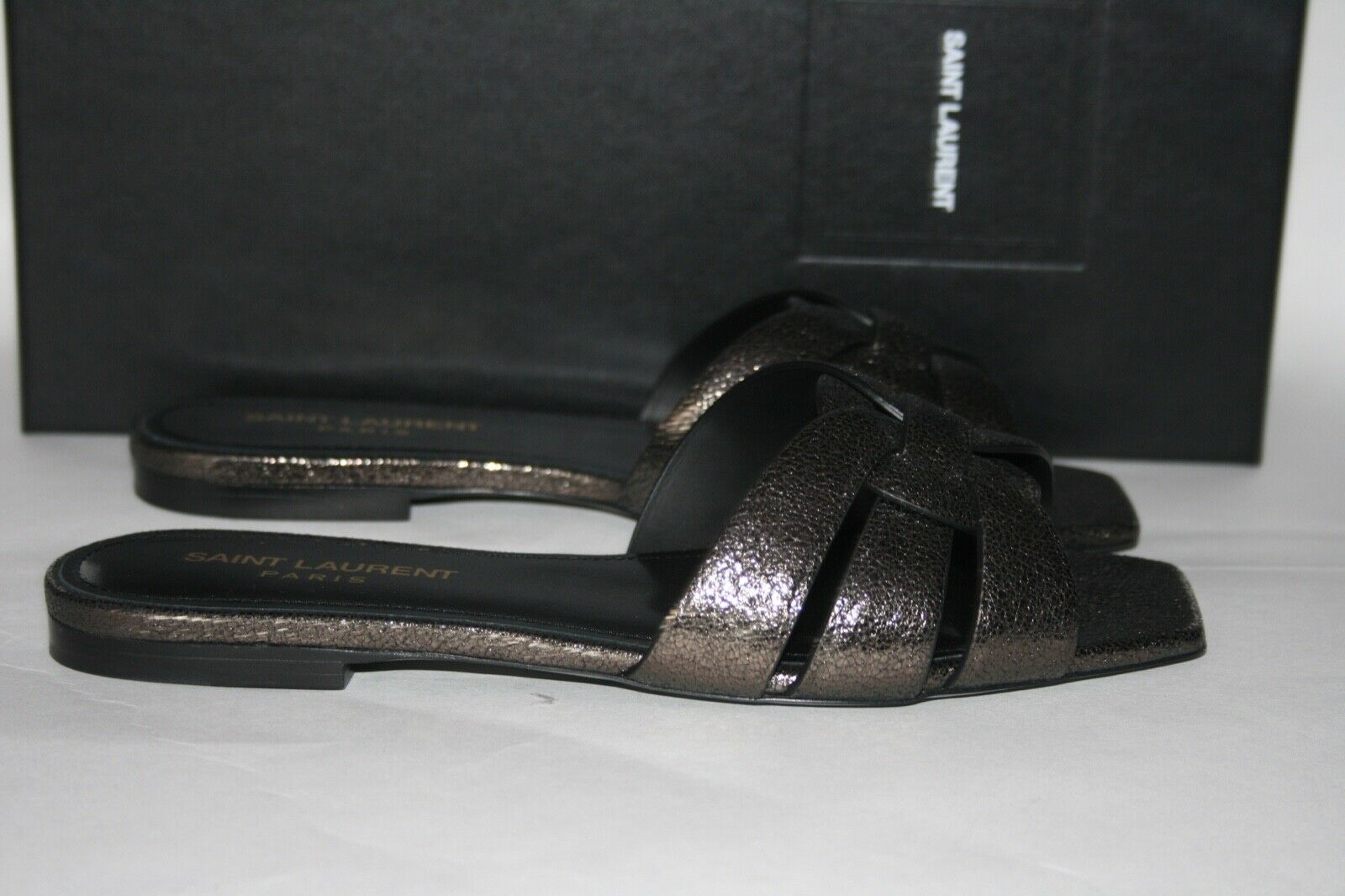 $645 Nib Yves Saint Laurent Ysl Gun Metal and similar items