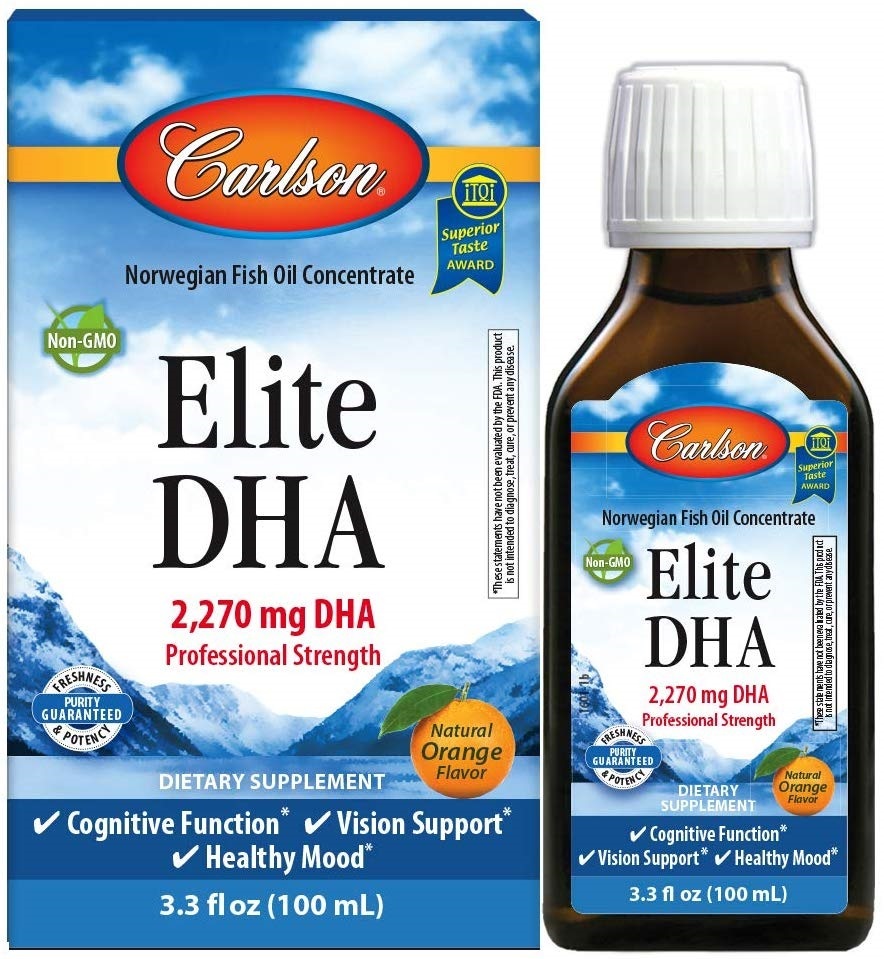 Carlson - Elite DHA, Norwegian Fish Oil Concentrate, 2270 mg DHA Professional