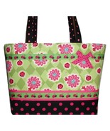 Ladybug Diaper Bag, Diaper Bag With Ladybugs, Pink Ladybugs Tote Bag - $93.00