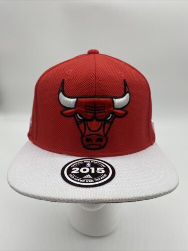 Chicago Bulls NBA Adidas 2015 Draft Snapback Hat Cap Embroidered Logo Red White￼ - $17.75