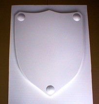 Medieval Celtic Renaissance Mold Huge 24x30x2 Goddess Shield in Plaster Concrete image 3