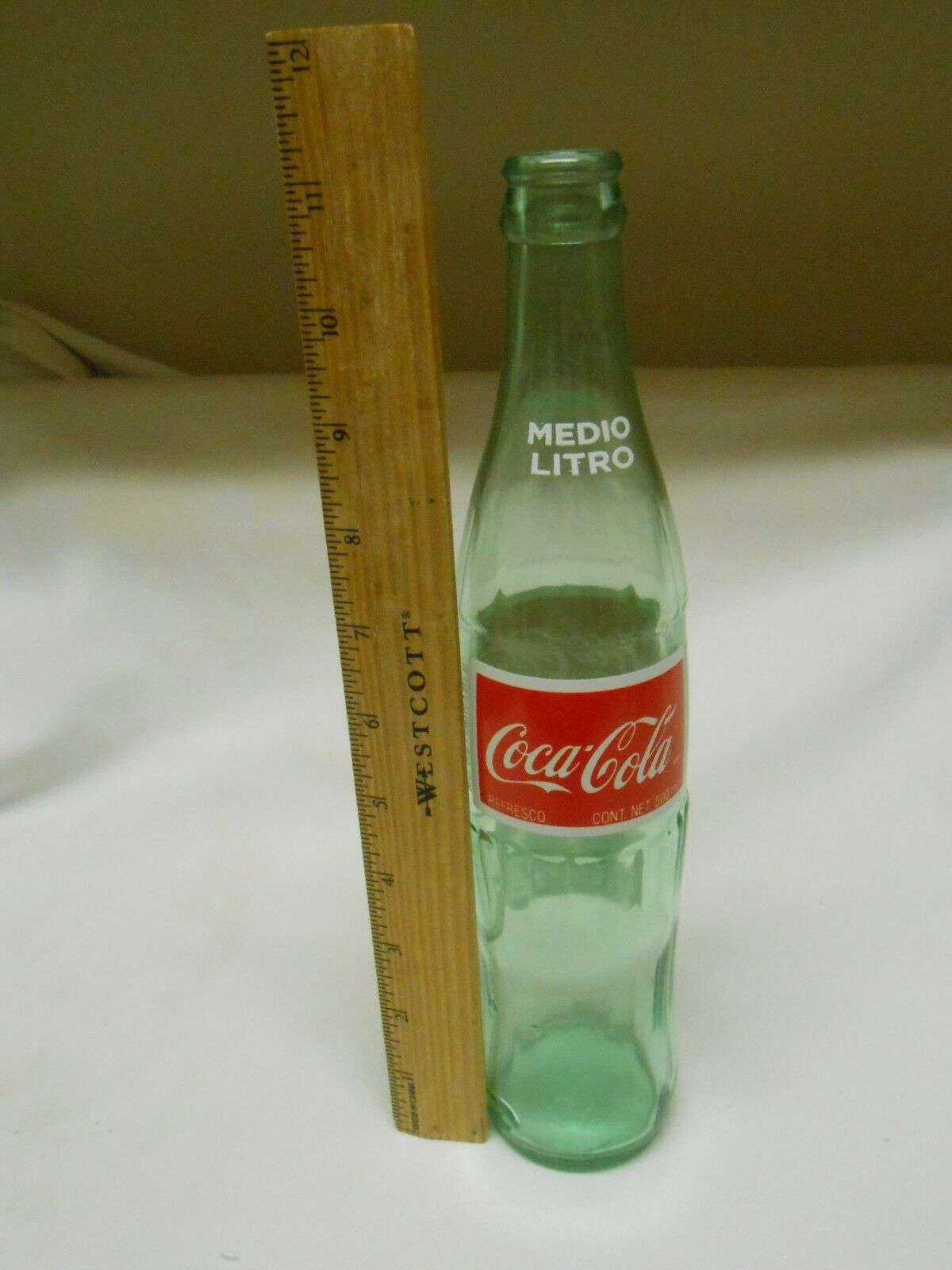 Rare Empty CocaCola 16.9 Fl Oz 500ml Half Liter Glass Bottle Date Feb