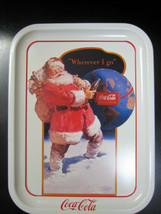 Coca Cola Metal  Santa Tray - New - Replica - $6.93