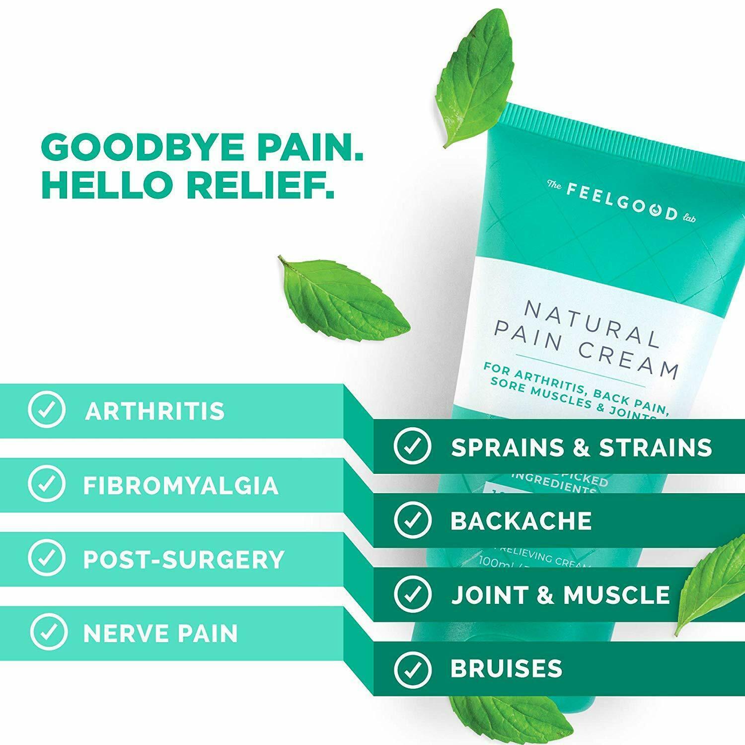 Natural Pain Relief Cream For Arthritis, Chronic & Acute W/Arnica