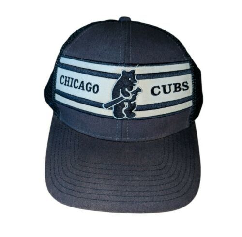 Brand New Vintage 80s Chicago Cubs MLB Trucker Snapback Hat 