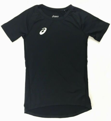 Asics Stock 1/2 Sleeve Compression Shirt Youth Boy's Girl's M Black A084A003 - $16.08
