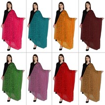 Chiffon Dupatta For Women Scarf Party Wear Hijab Indian Beautiful Ethnic... - $23.29