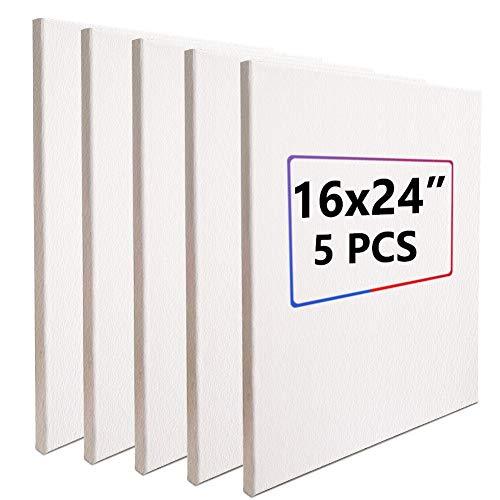 Stretched Painting Canvas Boards 16x24 Inch, Large Blank Art Canvases ...