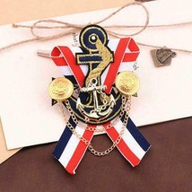 Unisex Multicolor NO9 Vintage Brooch Bowknot Plated Trendy Collar Ribbon Pin - $5.52