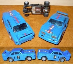 1980 Ideal TCR BMW 328ish RARE Blue & Black #9 Slot Car Body