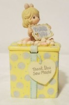 1999 Precious Moments “Thank You Sew Mach!” Reversible Top Gift Trinket Box - $9.85