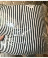 Pottery Barn Wheaton Sherpa Euro Sham Navy Blue Striped Quilted  - $39.50