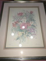 Beautiful Larence Flower Art Work Certificate Limited Edition 1989 - $167.31