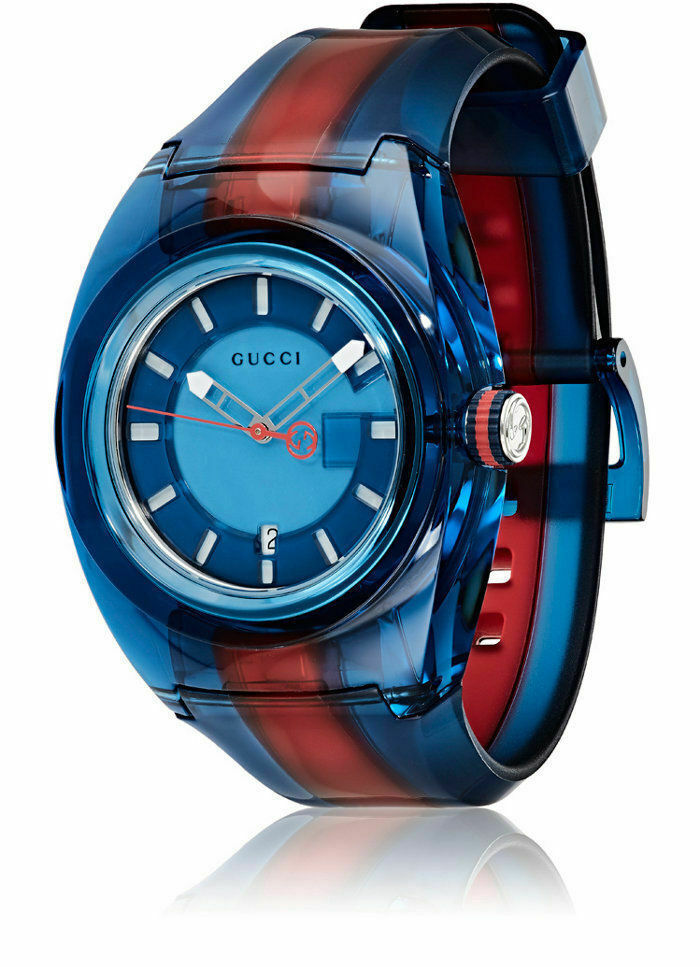 Latest Gucci Sync XXL Swiss Transparent Nylon Strap Unisex Watch YA137112 - Wristwatches