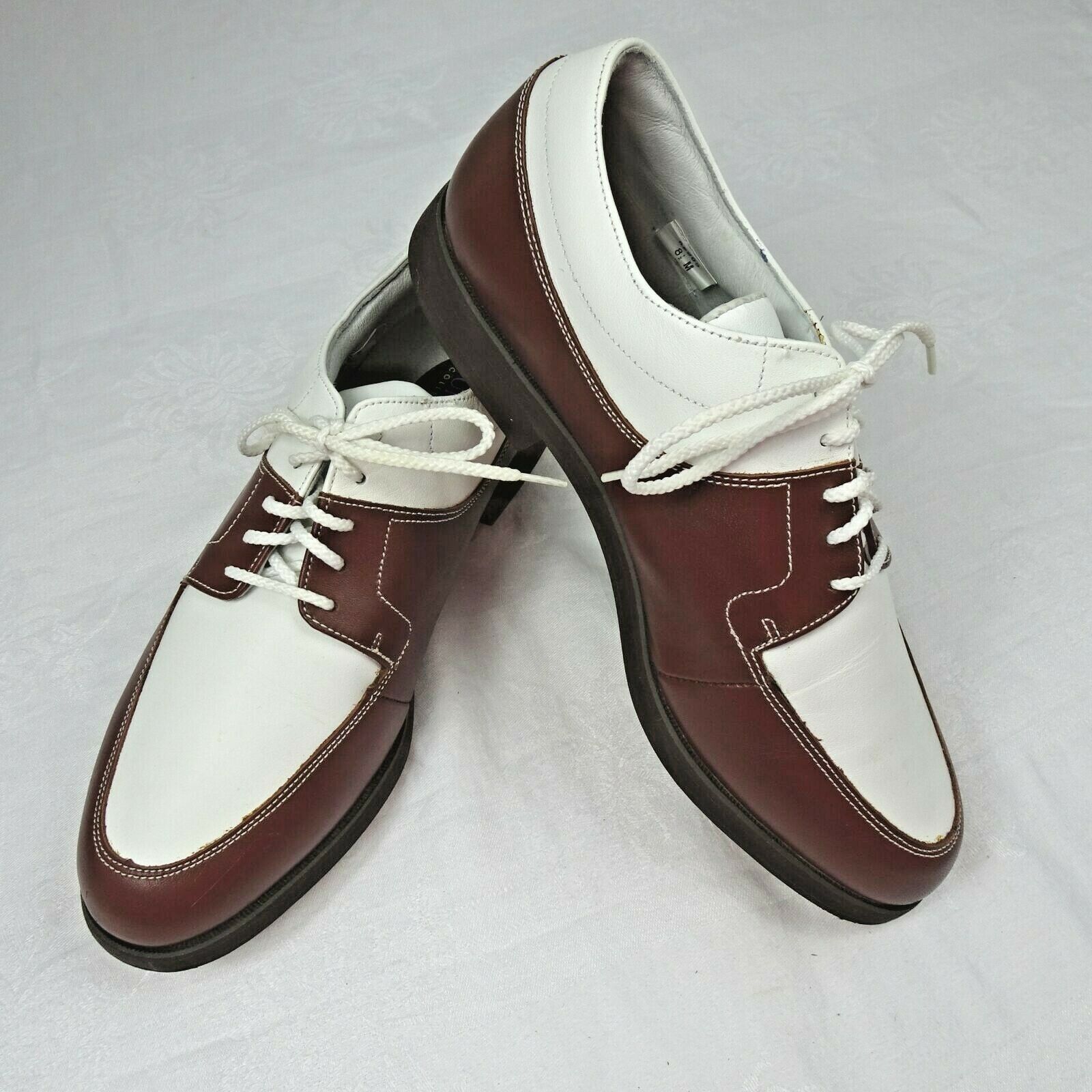 FootJoy Golf Shoe Europa Collection Classic Tan White Leather Women