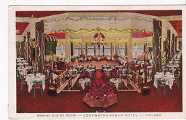 MARINE DINING ROOM EDGEWATER BEACH HOTEL VINTAGE POSTCARD CHICAGO, IL 10... - $2.98