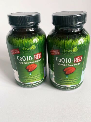 Primary image for (Irwin Naturals CoQ10 RED Nitric Oxide Booster heart health 60 SoftGels Lot Of 2