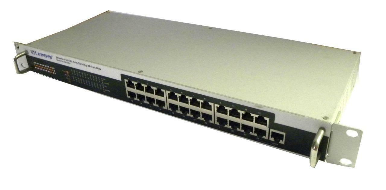 LINKSYS EFAH24 ETHERFAST 10/100 AUTO-SENSING 24 PORT HUB - Switches & Hubs