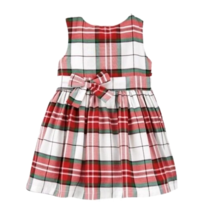 Carters Baby Plaid Sateen Holiday Dress Sleeveless Lined w/ Briefs 3 Months NEW - $19.82