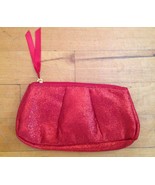 Red Metallic Sparkle Make Up Cosmetic Bag Pouch Clutch 8 X 4.5   NWOT - $9.89