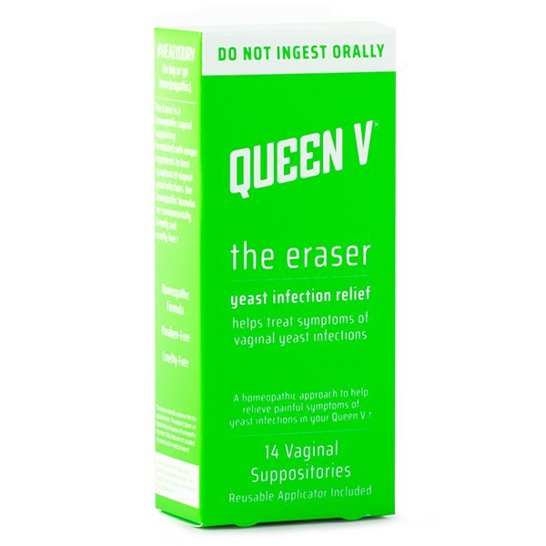 The Eraser is a vaginal suppository that works by bringing your Queen Vs